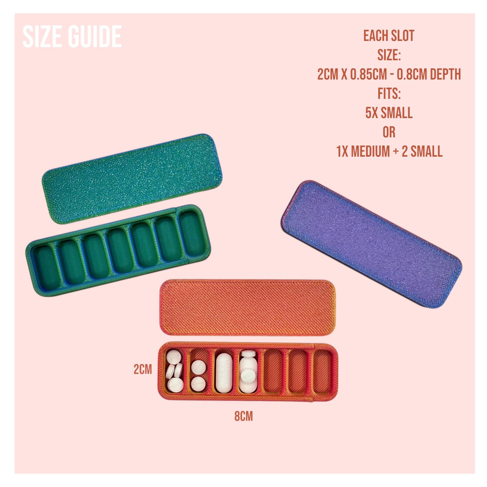 Mini 7 Day Pill Case Keyring