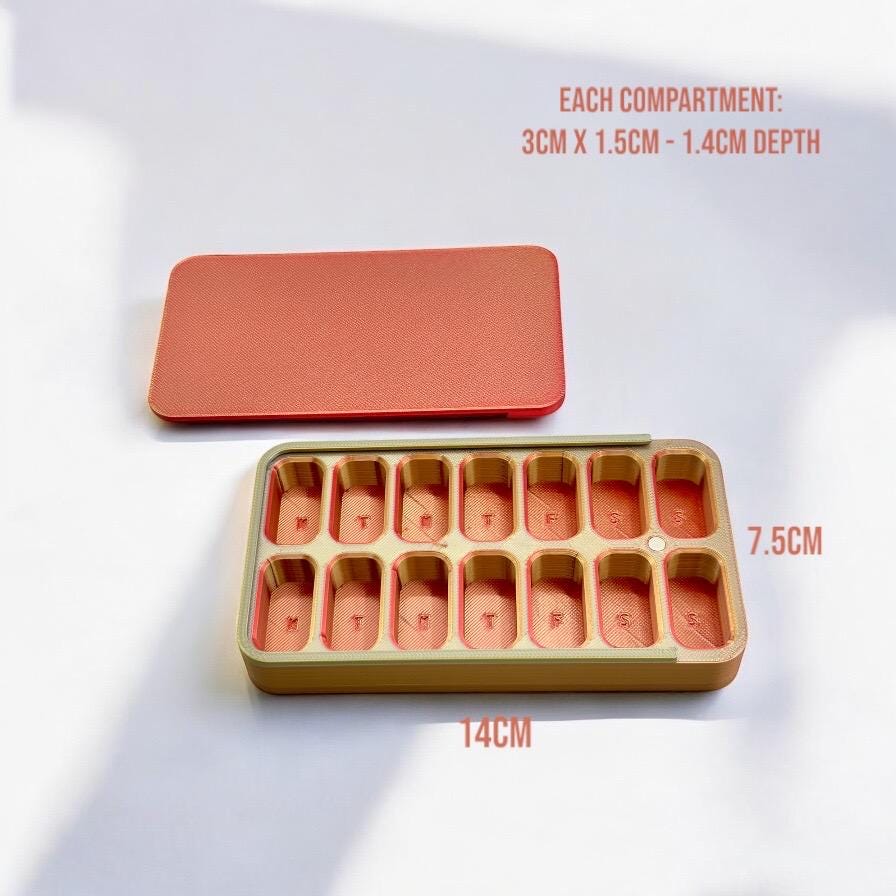 AM PM Pill Container