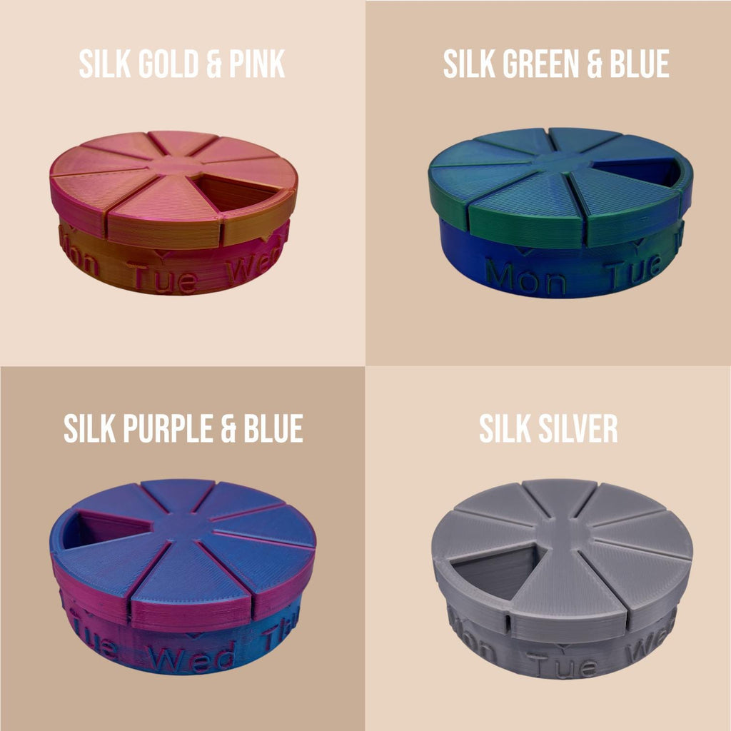 Rotating 7 Day Pill Container - 3 Sizes
