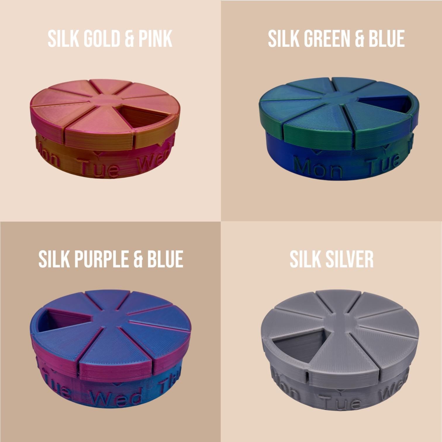 Rotating 7 Day Pill Container - 3 Sizes