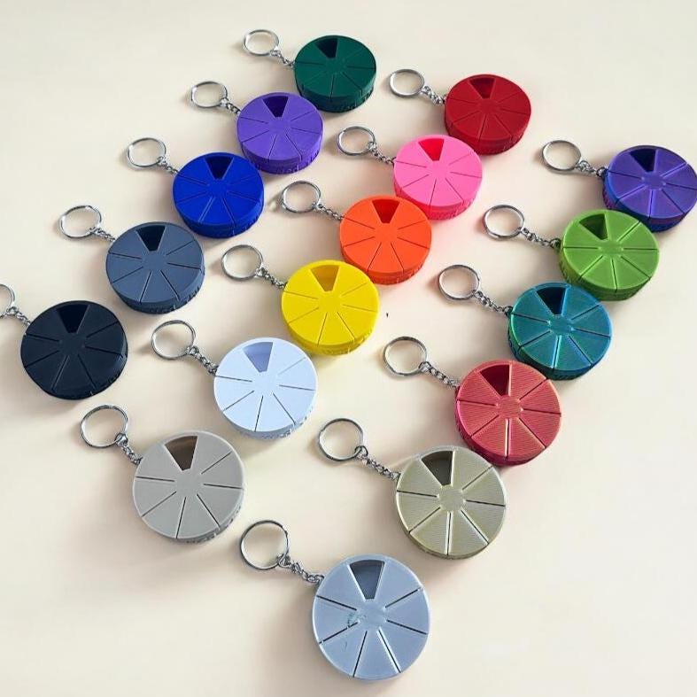 Mini 7 Day Rotating Pill Container Keyring