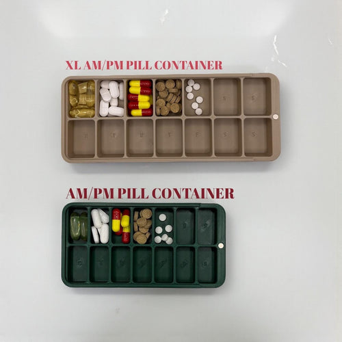 AM PM Pill Container