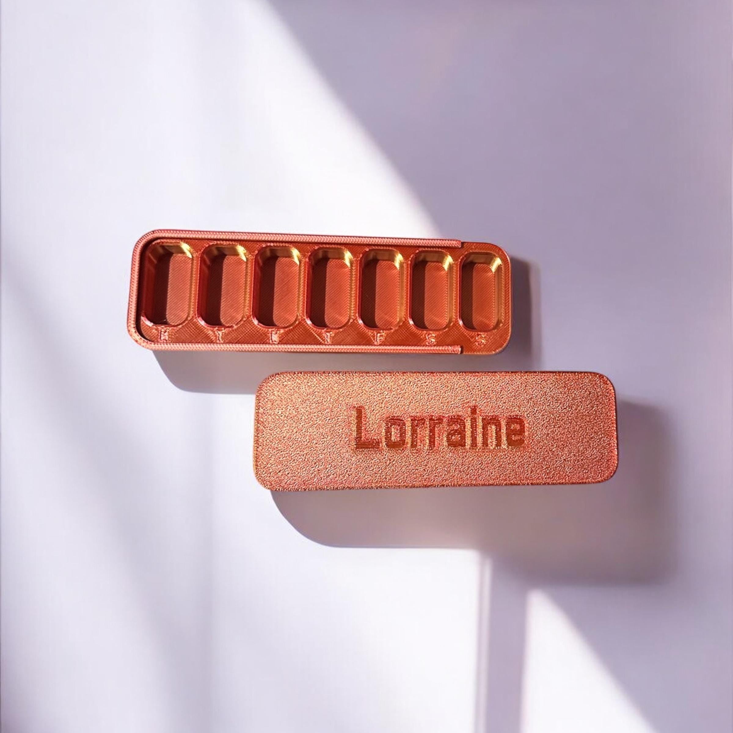 Personalised 7 Day Pill Case Engraved